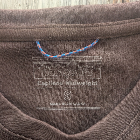 Patagonia Capilene Midweight Crewneck Cone Brown Mens Small - Picture 5 of 7